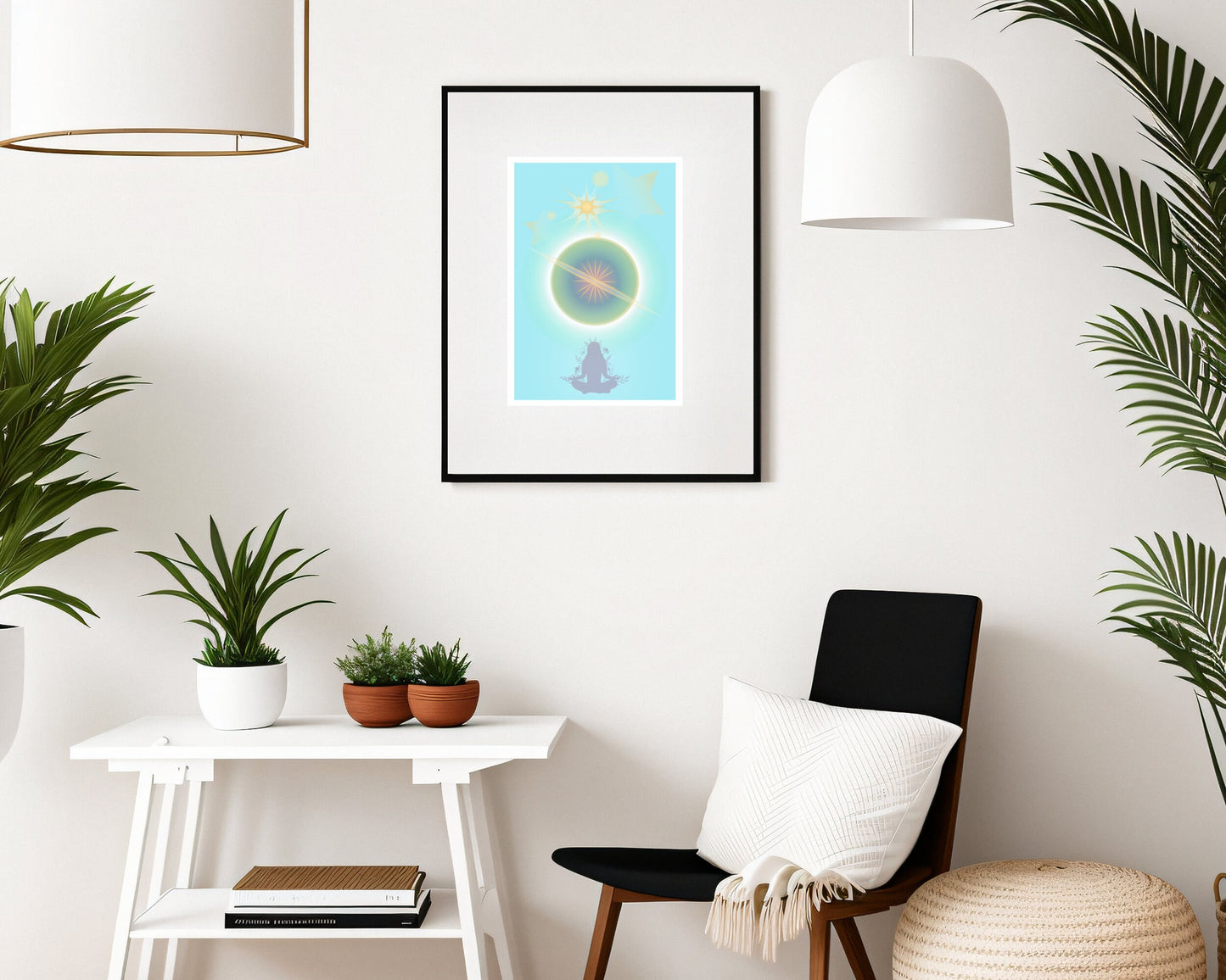 Moon Spirit | Girly Art | Female Art Print | Mindful Woman Art | Downloadable Art | Divine Feminine Poster | Moon Poster | Spiritual Poster