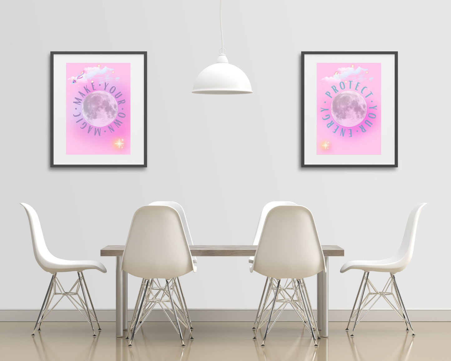 Make Your Own Magic | Motivational Poster | Inspirational Print | Aura Print | Girls Room | Pink Poster | Girly Print | Manifestation