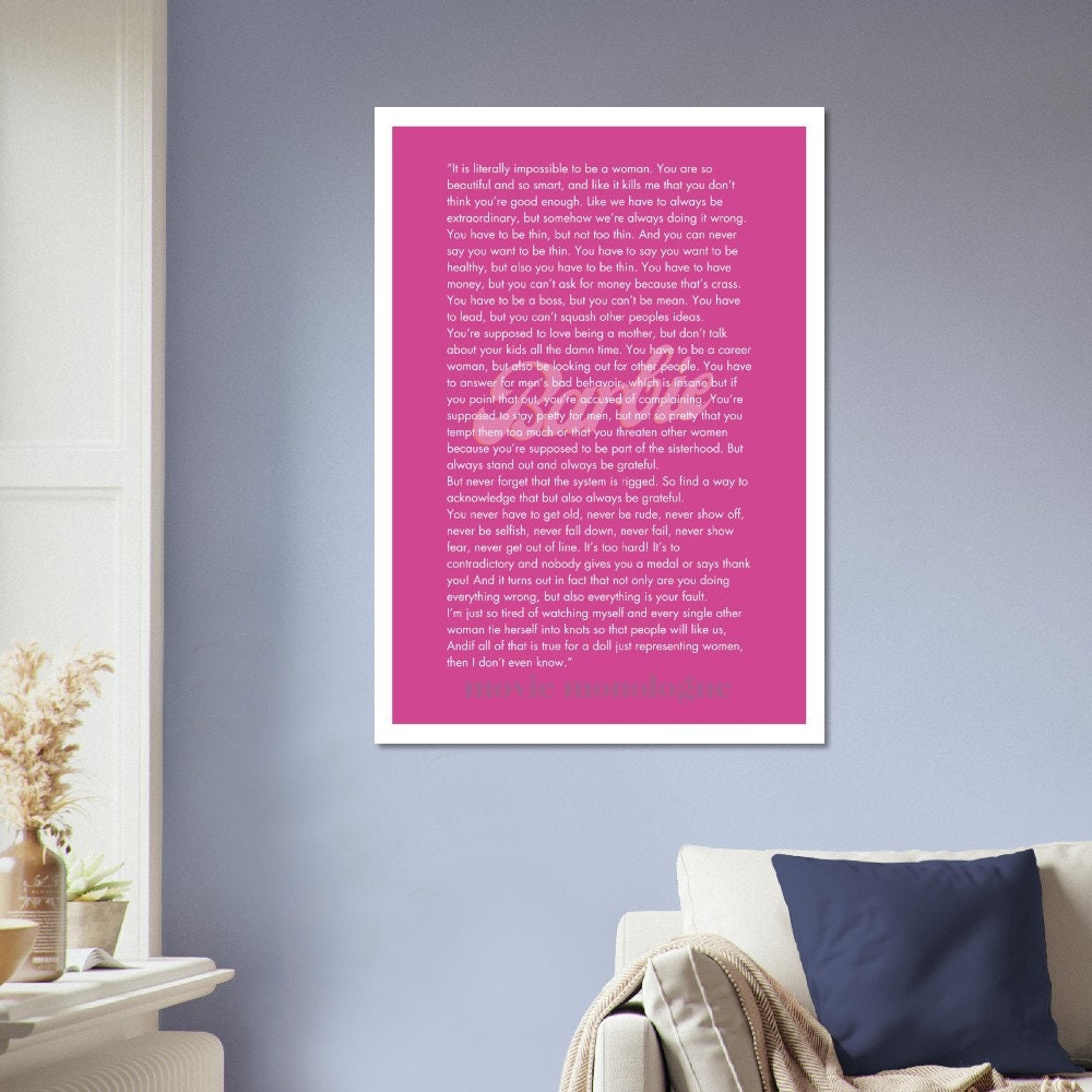 Barbie Art | Barbie Monologue | Glorias Speech Barbie | Barbie Movie | Barbie Speech l Impossible to be a Woman | Girl Power | Feminist