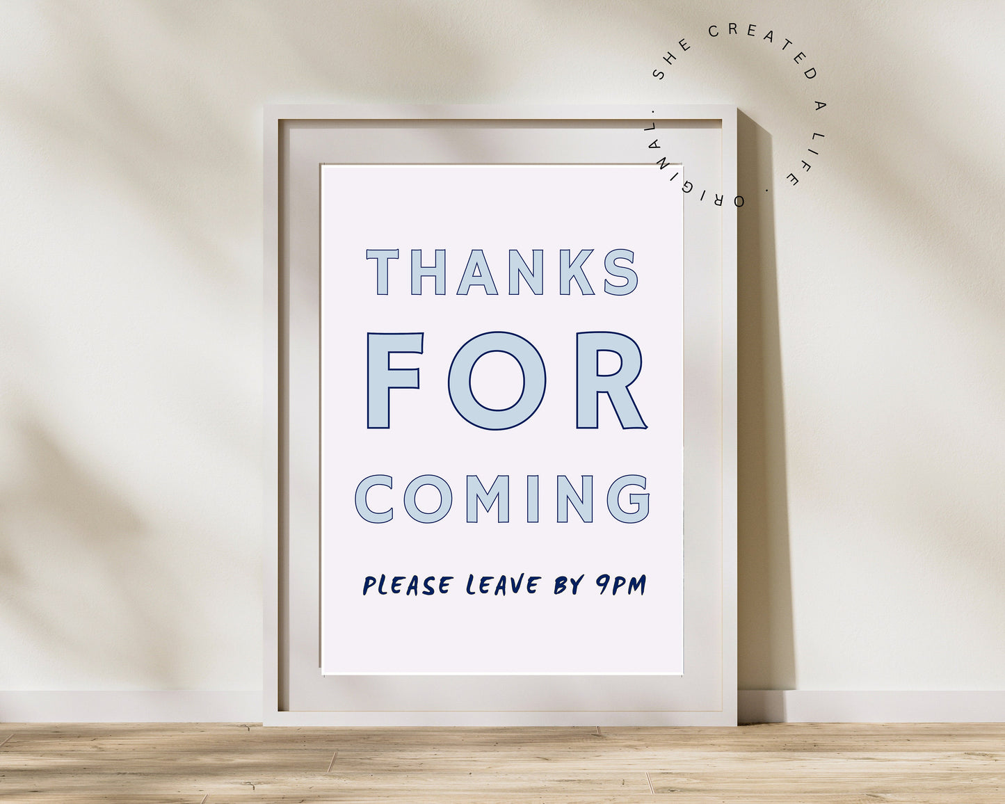 Thanks For Coming Please Leave By 9pm, New Home Art Print Poster, Living Room Wall Art, Funny Quote, Pink Quirky Home Decor, Sassy, Funny