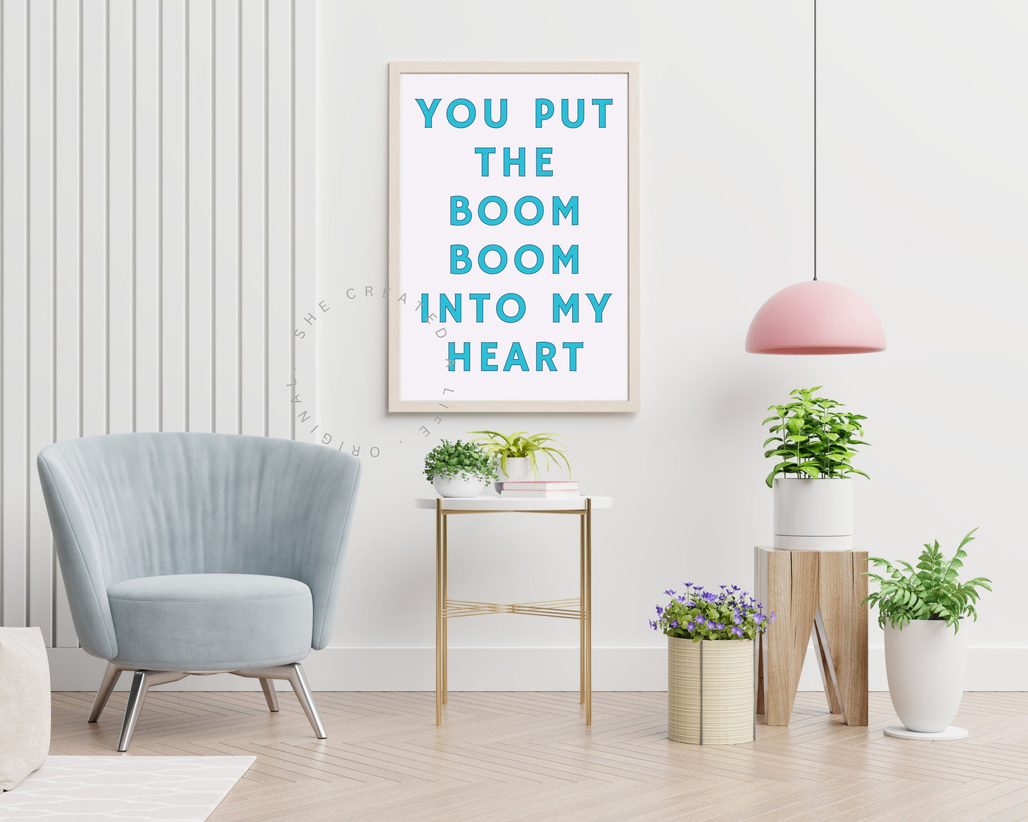 You Put The Boom Boom Into My Heart, Love Art Print Poster, Wham Lyrics, Song Typography Wall Art, Eclectic Funky Sassy Quirky Home Decor