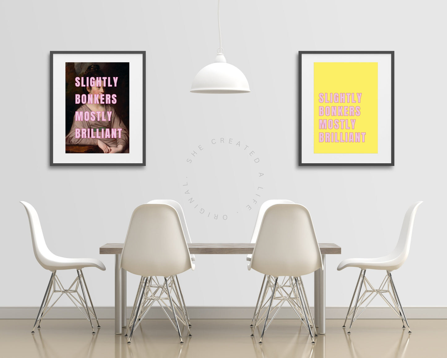 Slightly Bonkers, Humorous Print, Funny Poster, Dopamine Print, Altered Art Portrait, Eclectic Gift Idea, Funky Wall Art, Quirky Home Decor