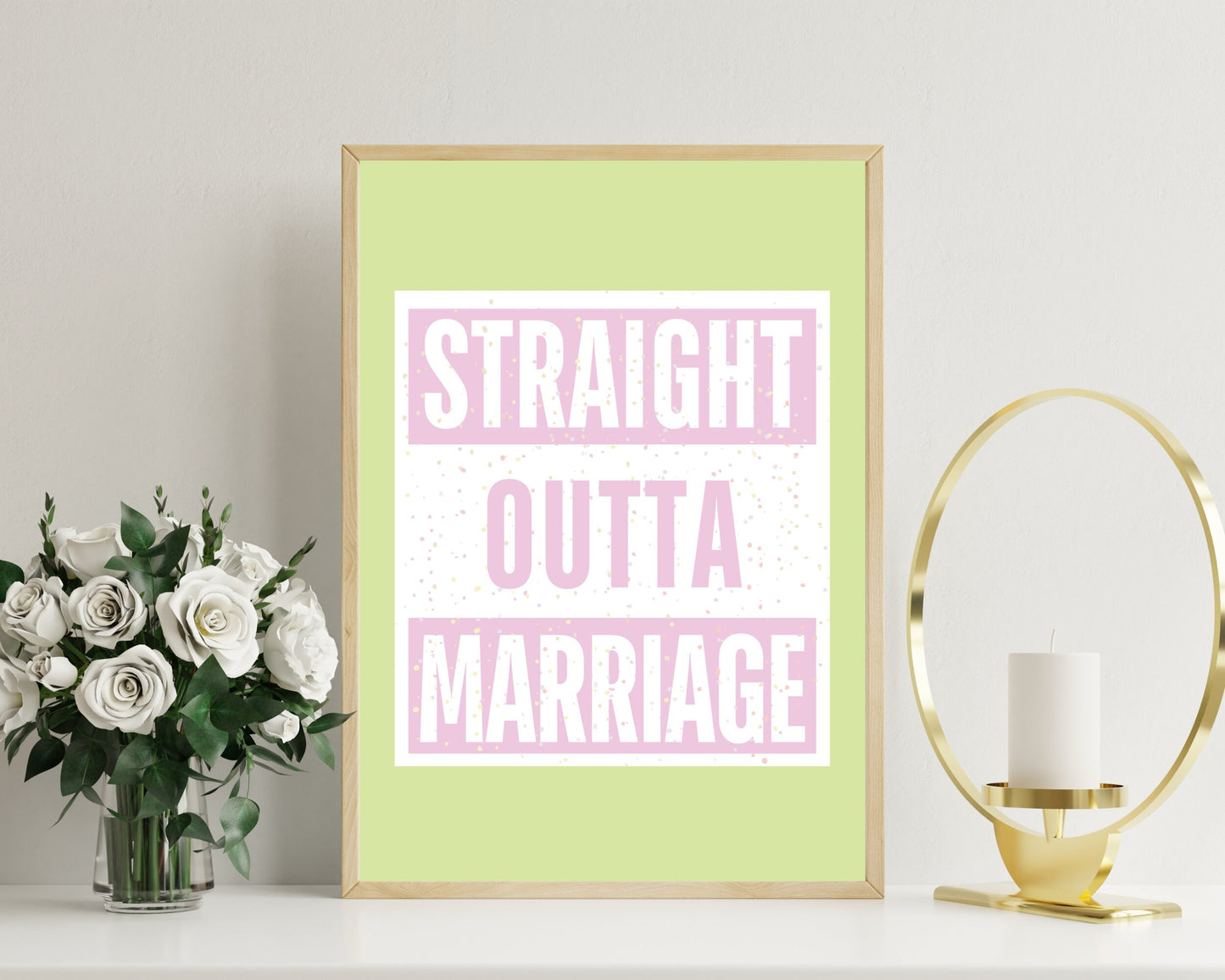 Straight Outta Marriage, Divorce Party Ideas, Humorous Divorce Print, Funny Divorce Poster, Divorcee Gift, Divorce Card, Divorce Celebration