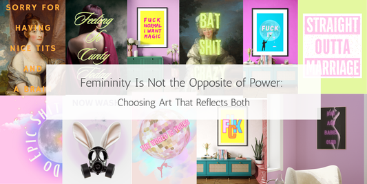 collection of feminist art prints which are still feminine