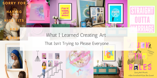 creating colourful contemporary art reflecting creative independence