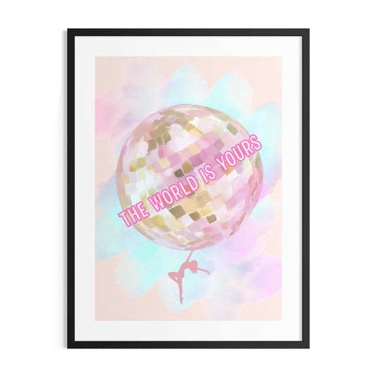 Limited edition art print titled Permission exploring self-trust and taking up space through expressive feminine artwork