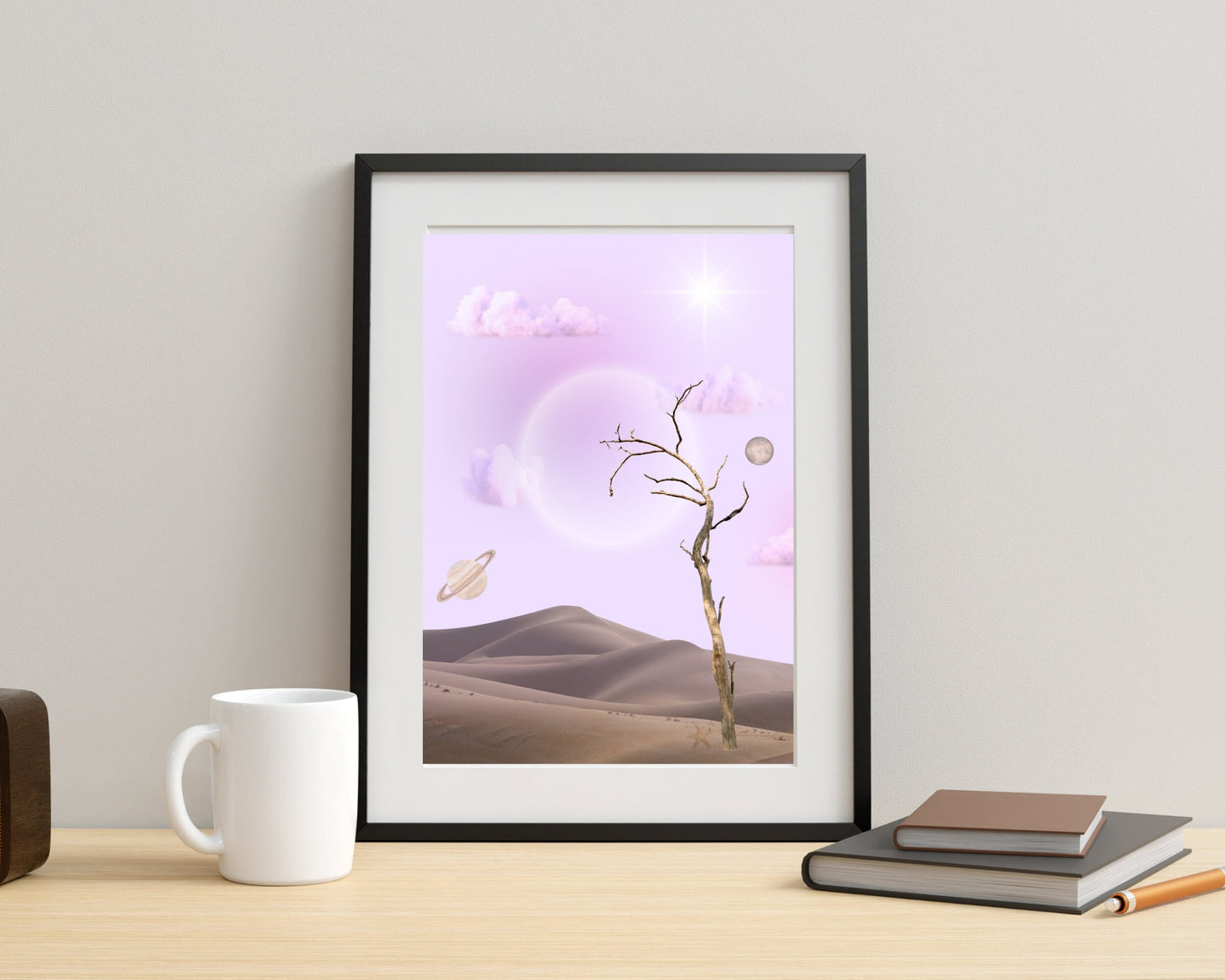 Moon Scape | Spiritual Art | Desert Art Print | Peaceful Art | Downloadable Art | Desert Poster | Moon Poster | Spiritual Poster | Peaceful