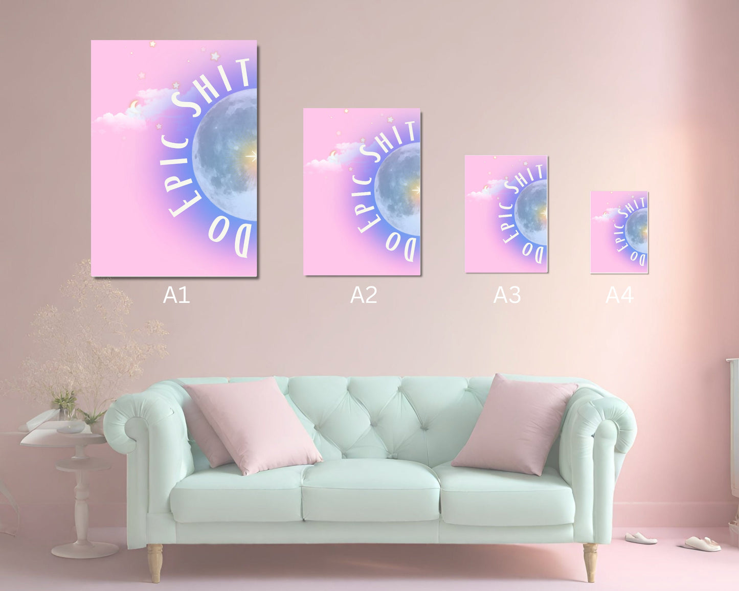 Do Epic Shi | Motivational Poster | Inspirational Print | Motivational Print | Girls Room | Motivation | Girly Print | Pink Art | Aura Print