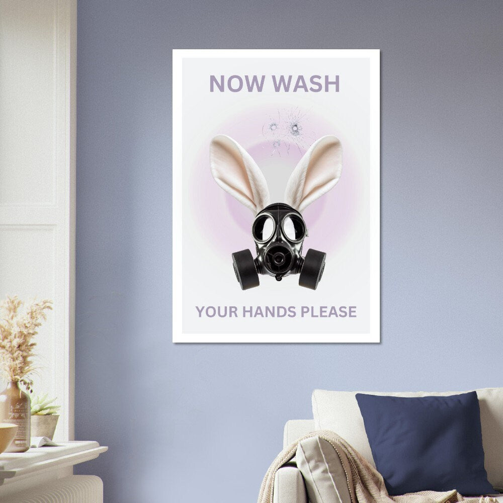 Now Wash Your Hands | Unframed Print | Dorm Poster | Weird Wall Art | Quirky Decor | Funky Wall Art | Maximalist Poster | Toilet | Bathroom