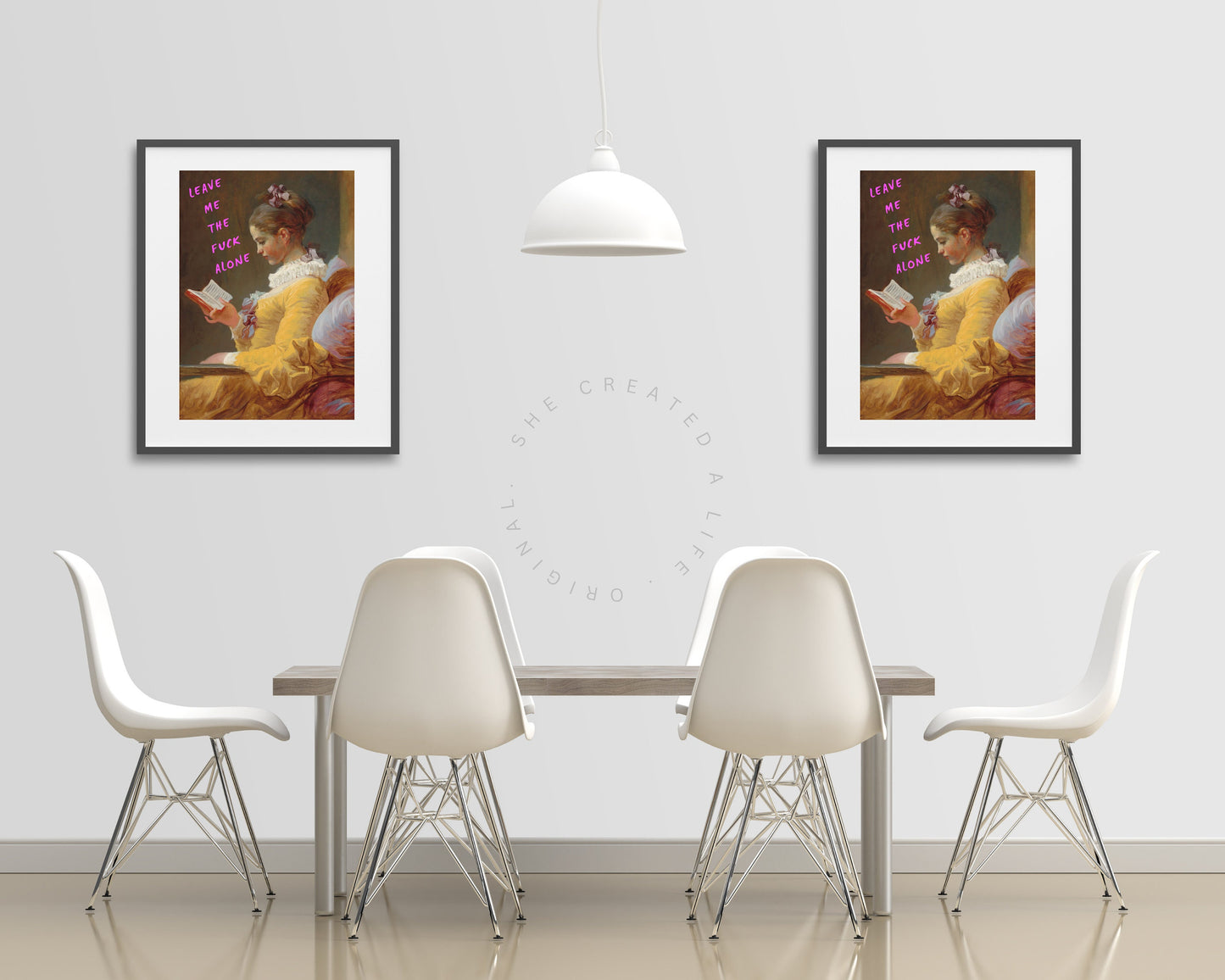 Leave Me | Download | Female Art Print | Quirky Art | Altered Portrait | Quirky Decor | Baroque Art Print | Female Portrait | Maximalist Art