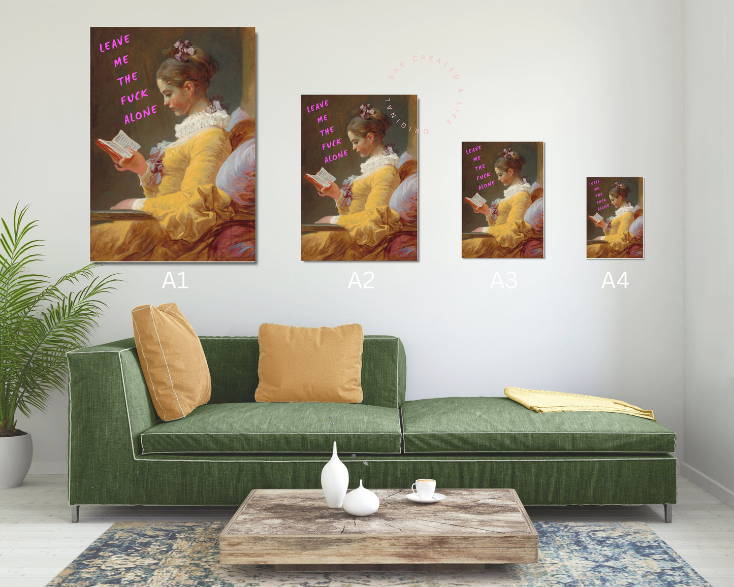 Leave Me | Download | Female Art Print | Quirky Art | Altered Portrait | Quirky Decor | Baroque Art Print | Female Portrait | Maximalist Art