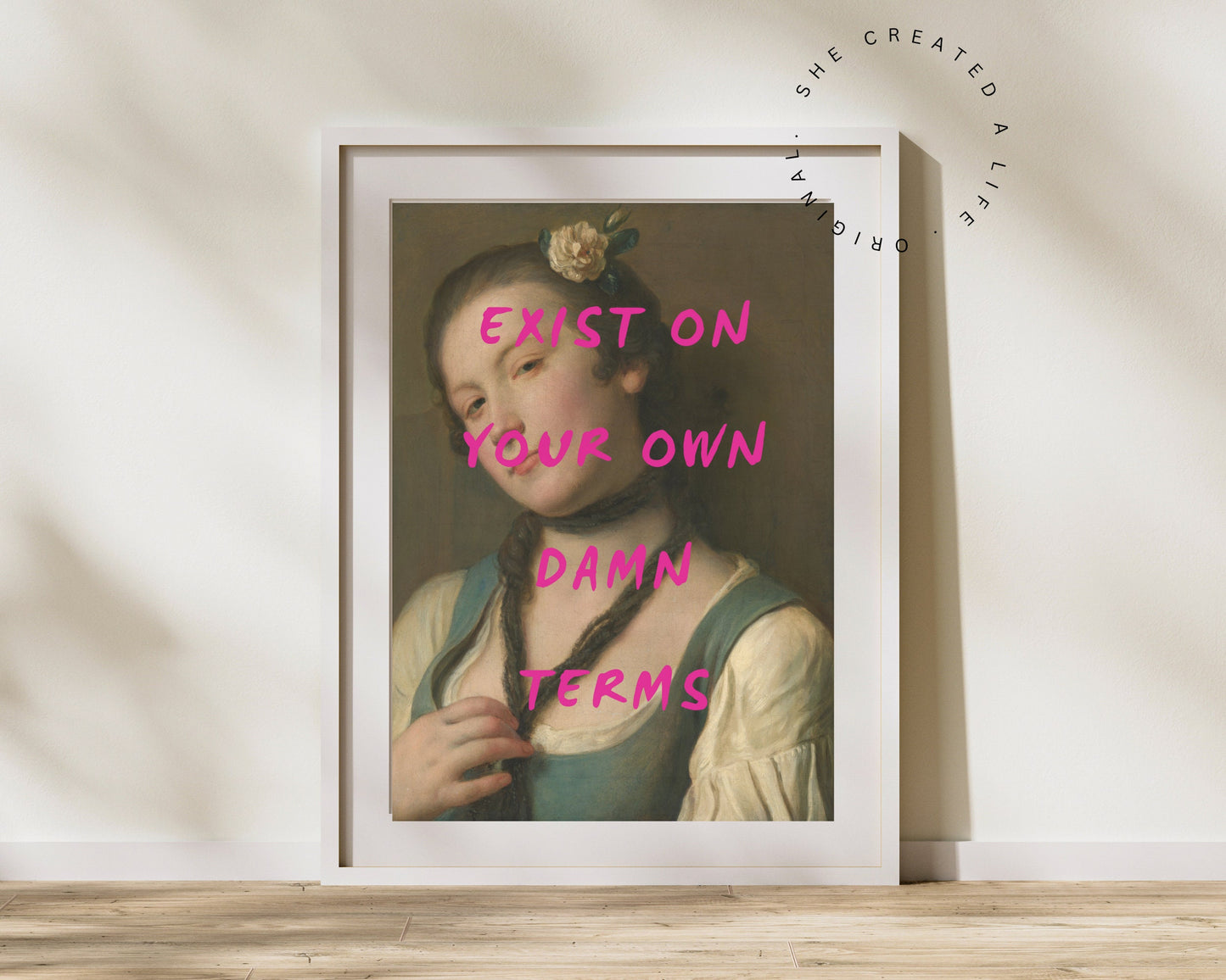 On Your Terms | Altered Art Print | Feminist Art | Witty Art Print | Quote Prints | Graffiti Print | Girl Power | Dorm Art | Quirky Art