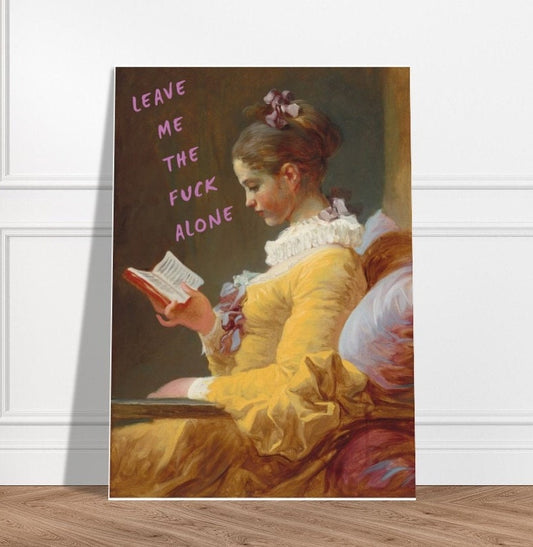 Leave Me Alone | Unframed Print | Quirky Art | Altered Portrait | Quirky Decor | Baroque Art Print | Female Portrait | Maximalist Art