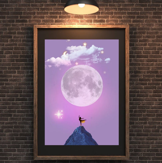 Ballerina | Unframed Poster | Girly Art | Female Art Print | Mindful Woman Art | Ballerina Art | Divine Feminine Poster | Spiritual Art |