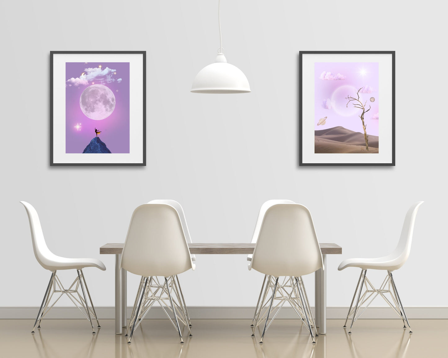 Ballerina | Girly Art | Female Art Print | Mindful Woman Art | Downloadable Art | Divine Feminine Poster | Moon Poster | Spiritual Poster