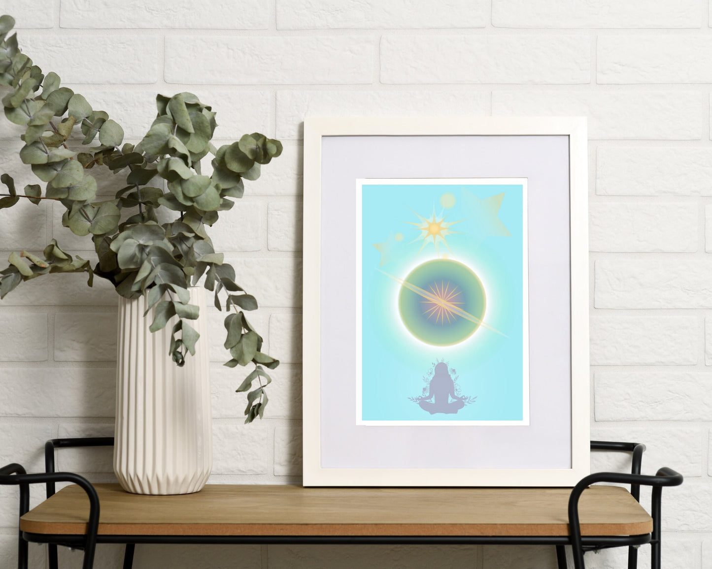 Moon Spirit | Girly Art | Female Art Print | Mindful Woman Art | Downloadable Art | Divine Feminine Poster | Moon Poster | Spiritual Poster