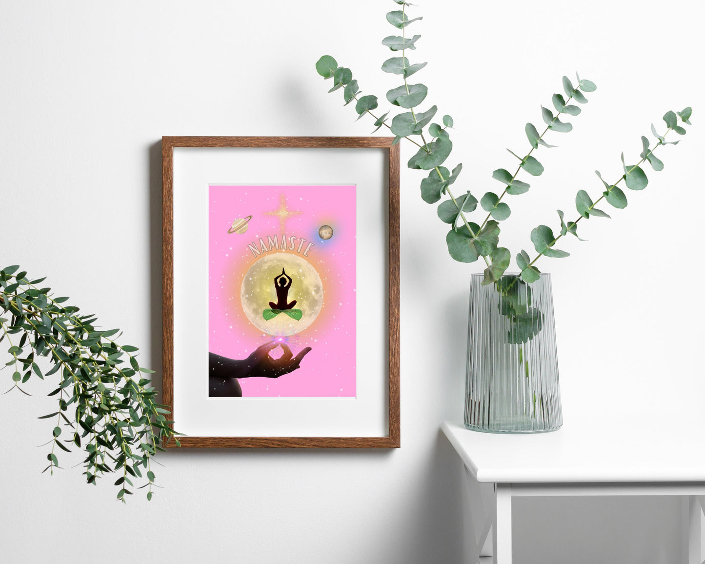 Namaste | Sanskrit | Hindi | Greeting | Yoga Poster |  Ethereal | Pastel |  Aura Print | Namaste  Print Poster | Yoga Print | Yoga Poster