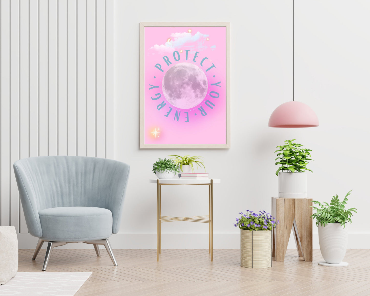 Protect Your Energy | Motivational Poster | Inspirational Print | Aura Print | Girls Room | Pink Poster | Girly Print | Protection |