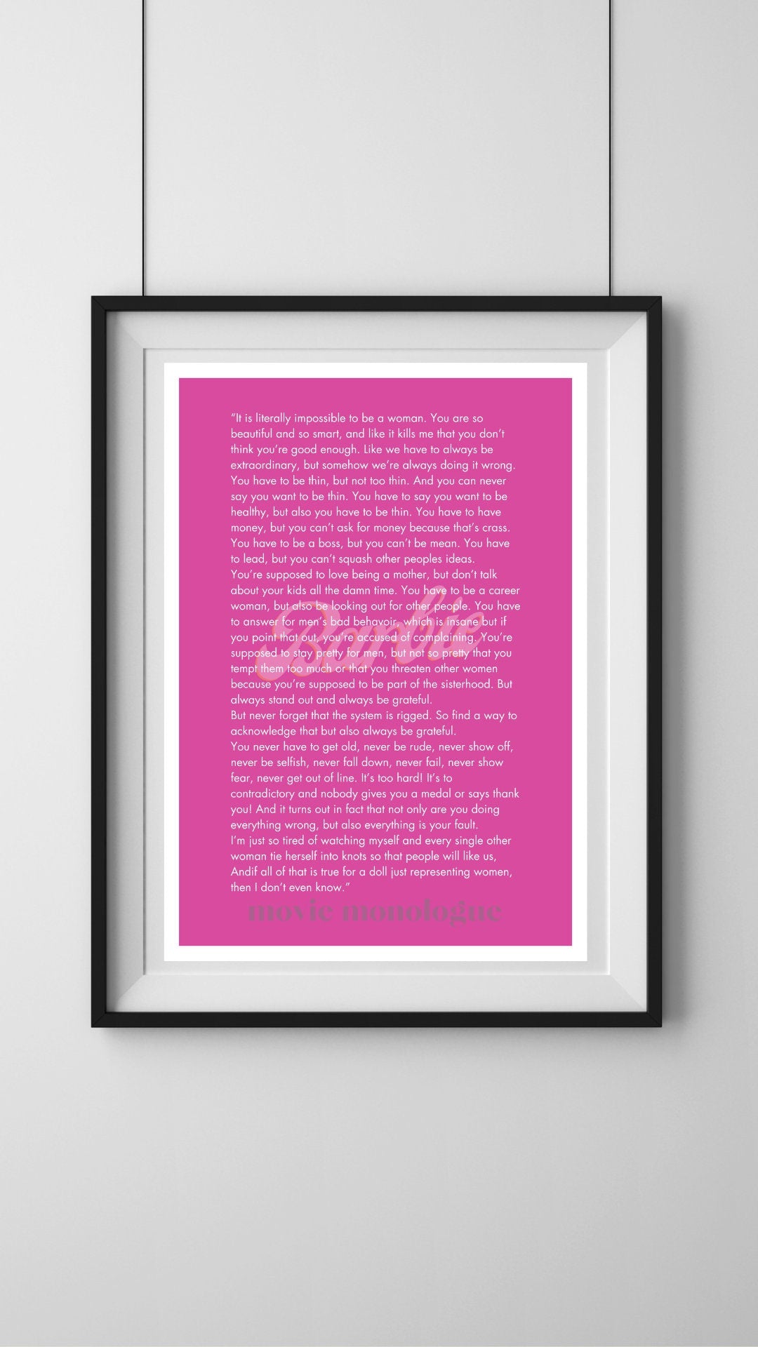 Barbie Art | Barbie Monologue | Glorias Speech Barbie  | Barbie Movie | Barbie Speech l Impossible to be a Woman | Girl Power | Feminist