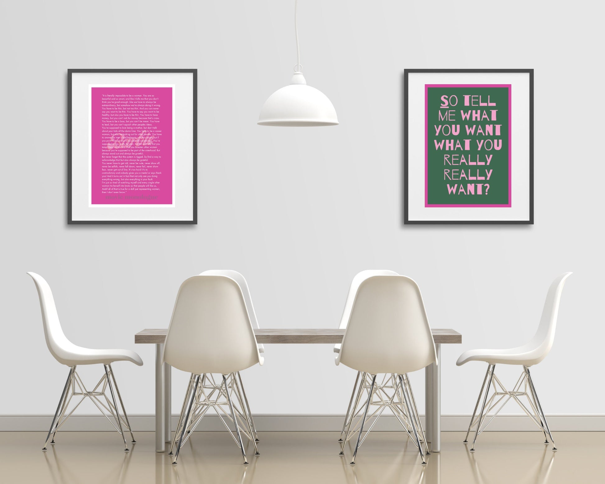 pop inspired typography art for dorm room