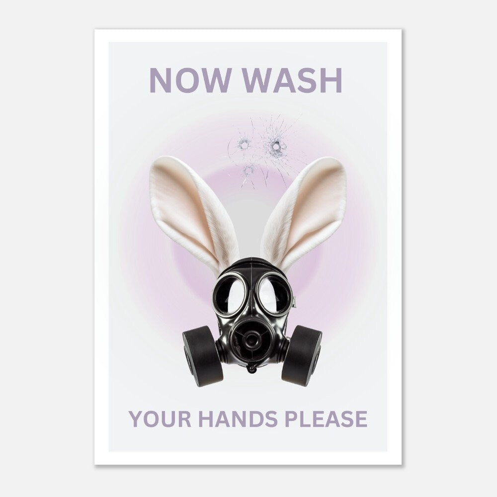 Now Wash Your Hands | Unframed Print | Dorm Poster | Weird Wall Art | Quirky Decor | Funky Wall Art | Maximalist Poster | Toilet | Bathroom