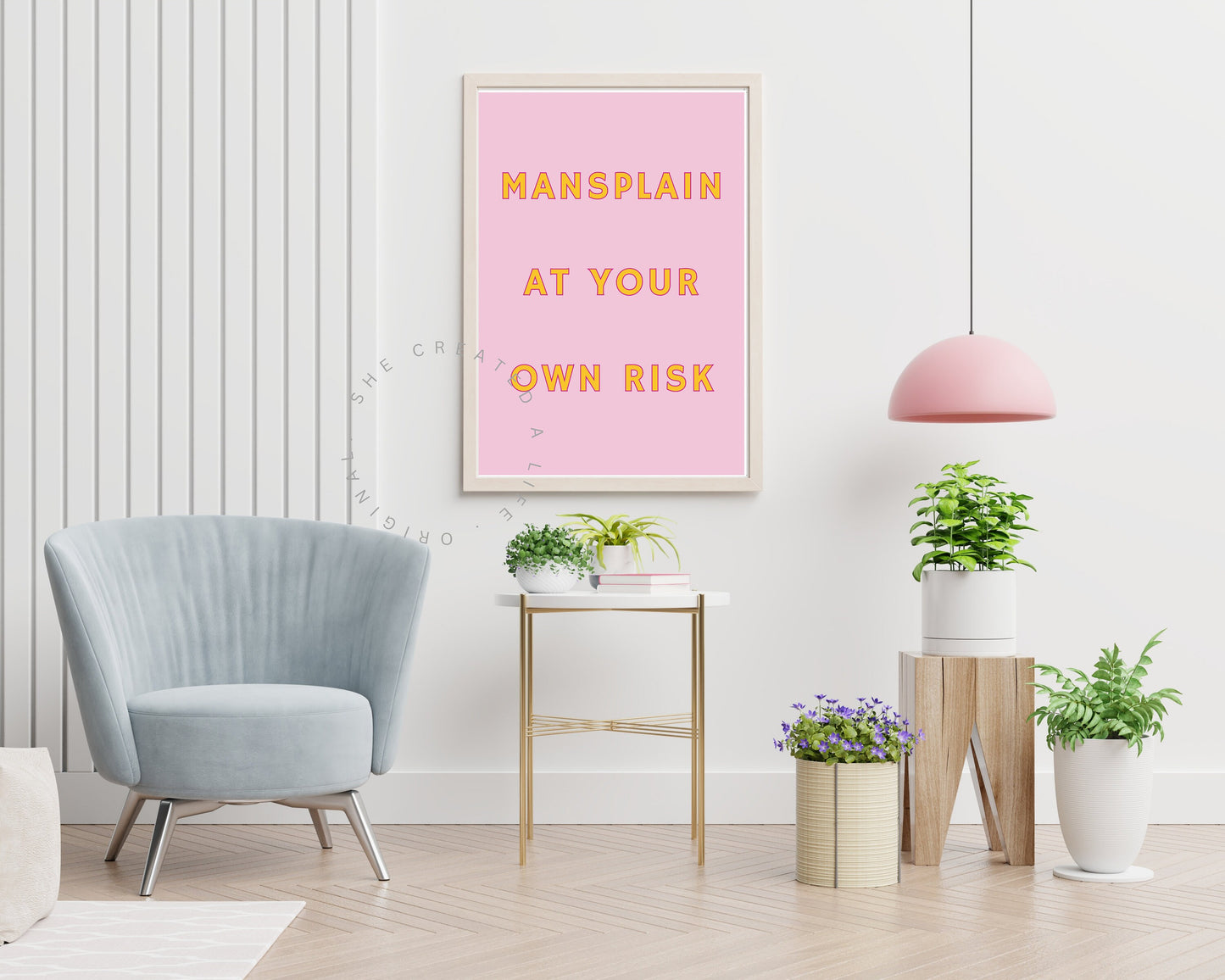Mansplain At Your Own Risk, Funny Feminist Art Print Poster, Girls Room Wall, Female Empowerment, Womens Rights, Quirky Home Decor, Poster
