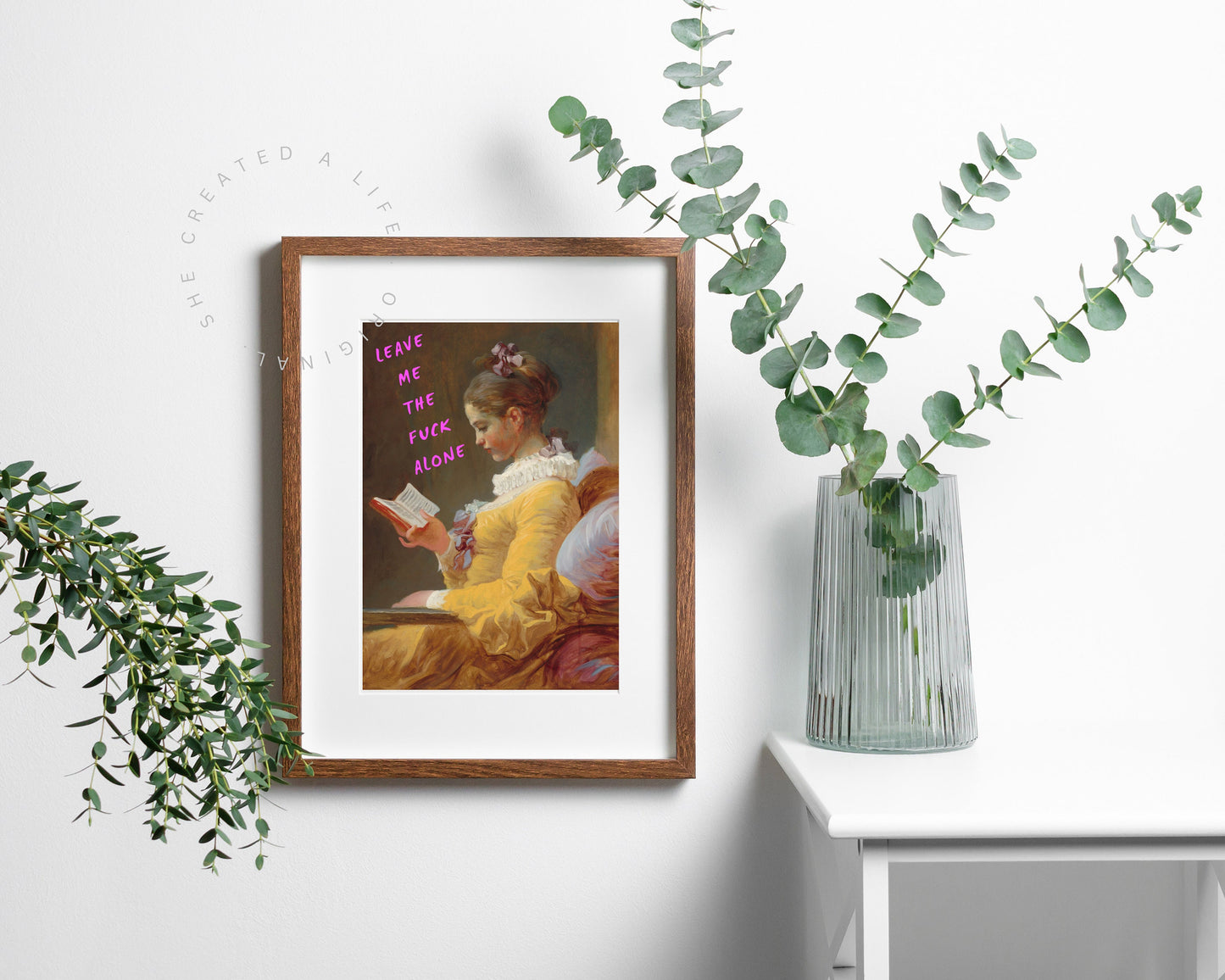 Leave Me | Download | Female Art Print | Quirky Art | Altered Portrait | Quirky Decor | Baroque Art Print | Female Portrait | Maximalist Art