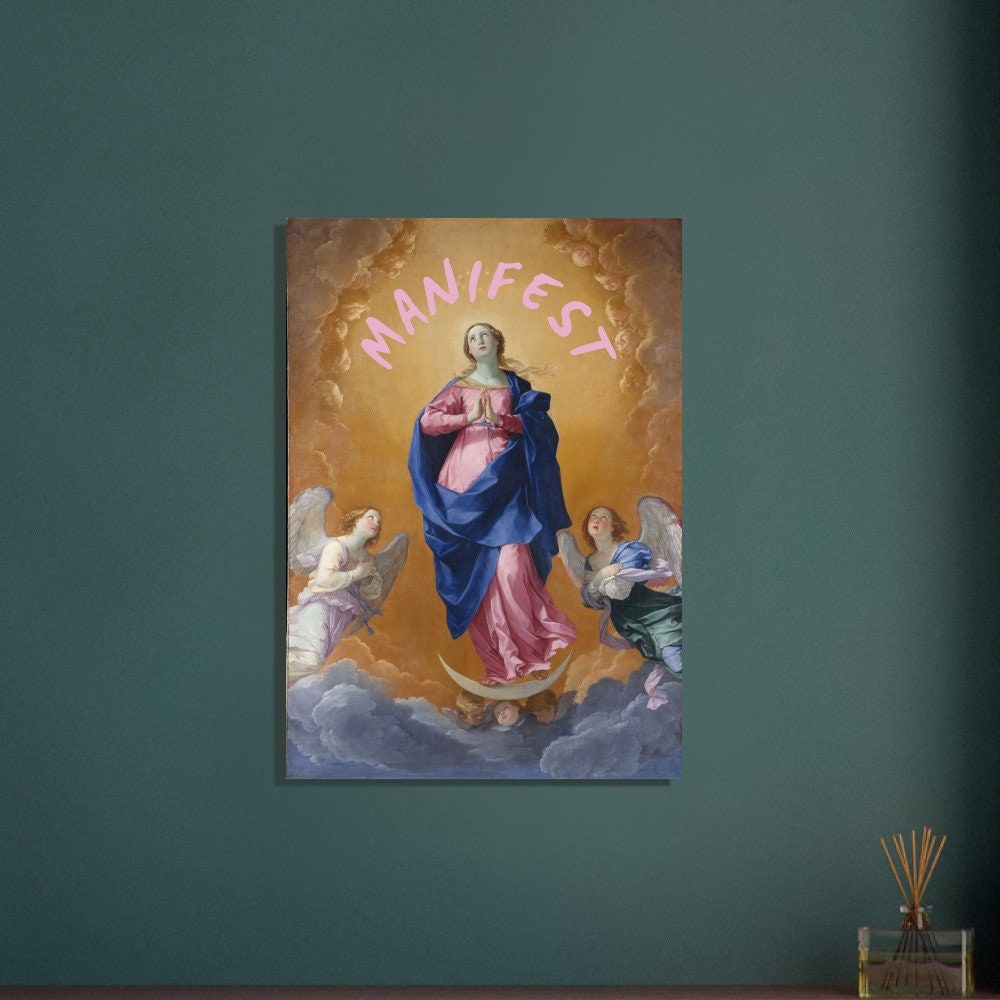 Manifest | Download | Quirky Art | Altered Art Print | Maximalist Art | Baroque | Altered Portrait | Graffiti Art Print | Humorous Print