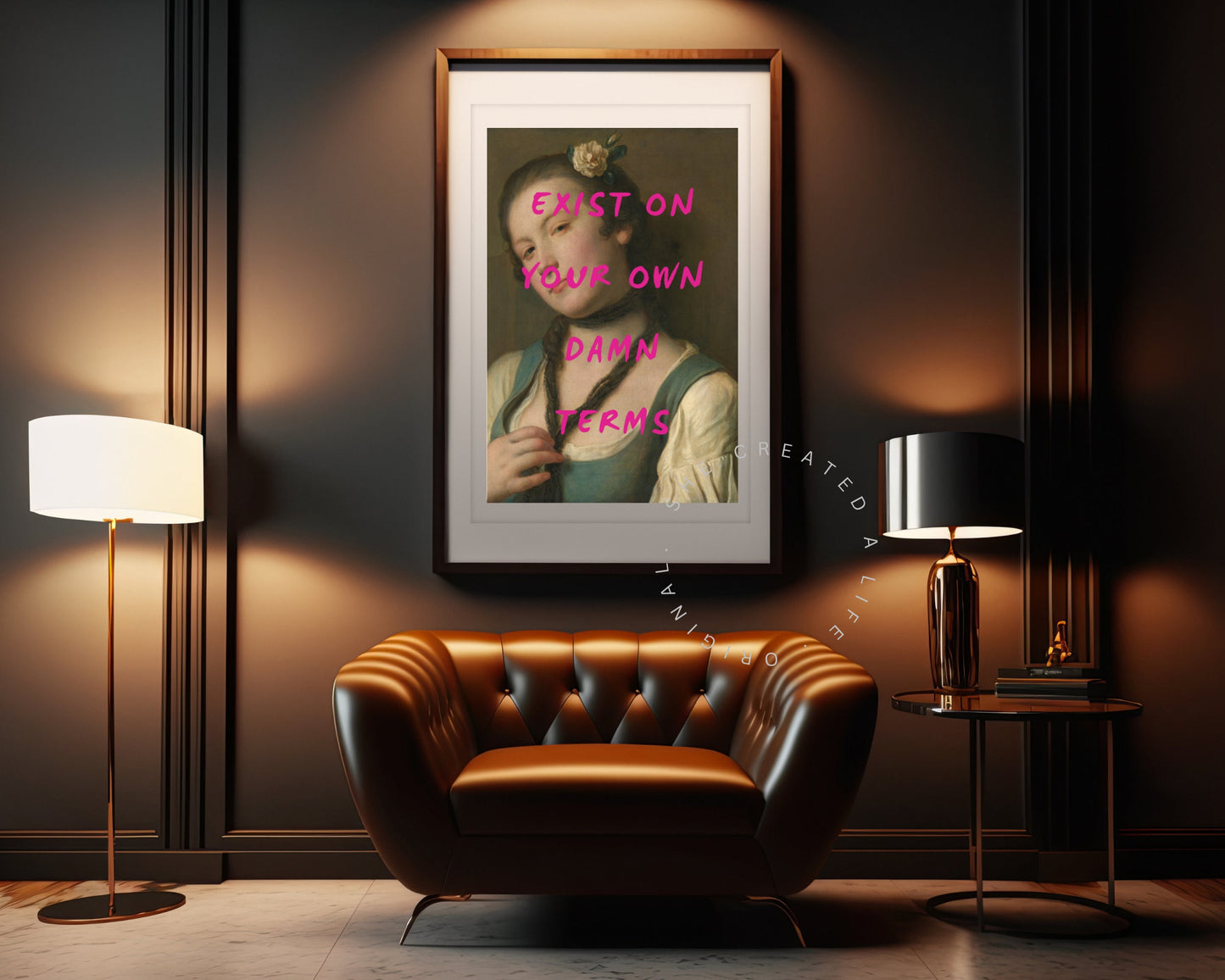 On Your Terms | Altered Art Print | Feminist Art | Witty Art Print | Quote Prints | Graffiti Print | Girl Power | Dorm Art | Quirky Art