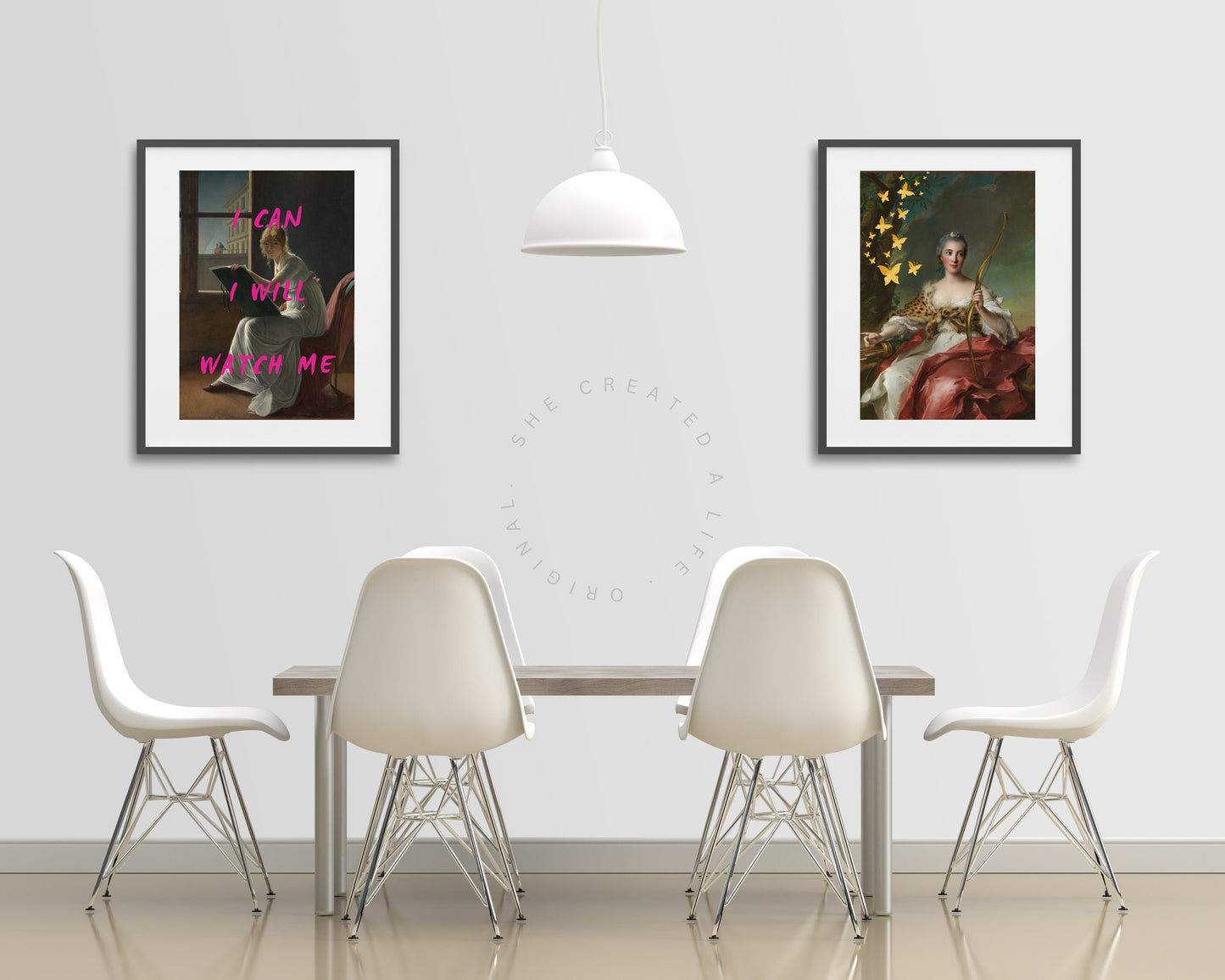 I Can I Will, Download, Altered Art Print, Altered Wall Art, Feminist Wall Art, Graffiti Prints, Altered Portrait, Pink Art, Weird Art,