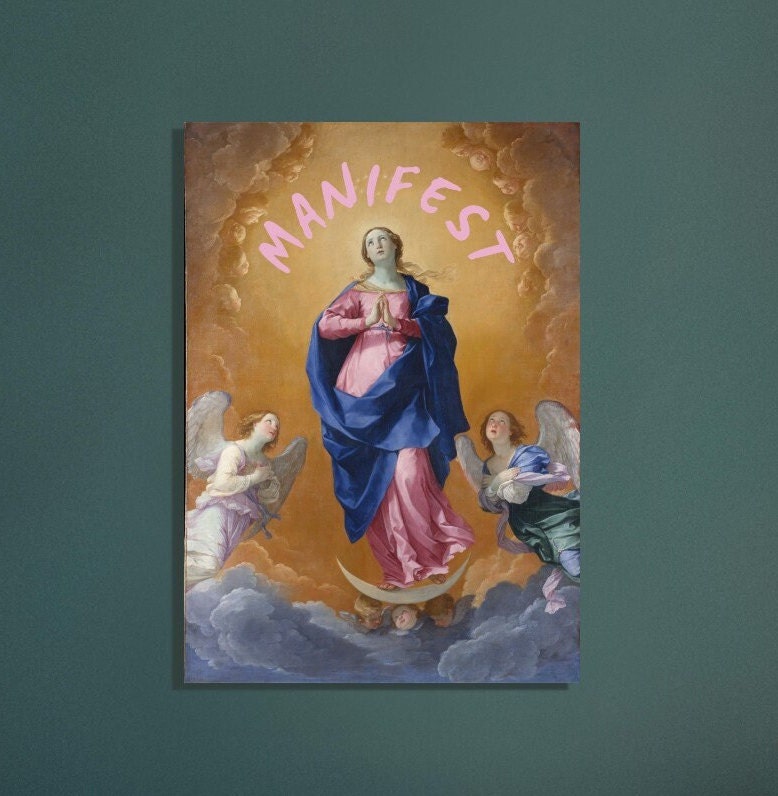 Manifest | Quirky Art | Altered Art Print | Maximalist Art | Baroque | Altered Portrait | Graffiti Art Print | Funky Poster | Humorous Print