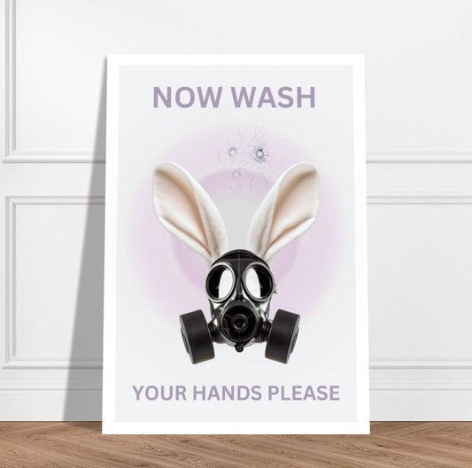 Now Wash Your Hands | Unframed Print | Dorm Poster | Weird Wall Art | Quirky Decor | Funky Wall Art | Maximalist Poster | Toilet | Bathroom