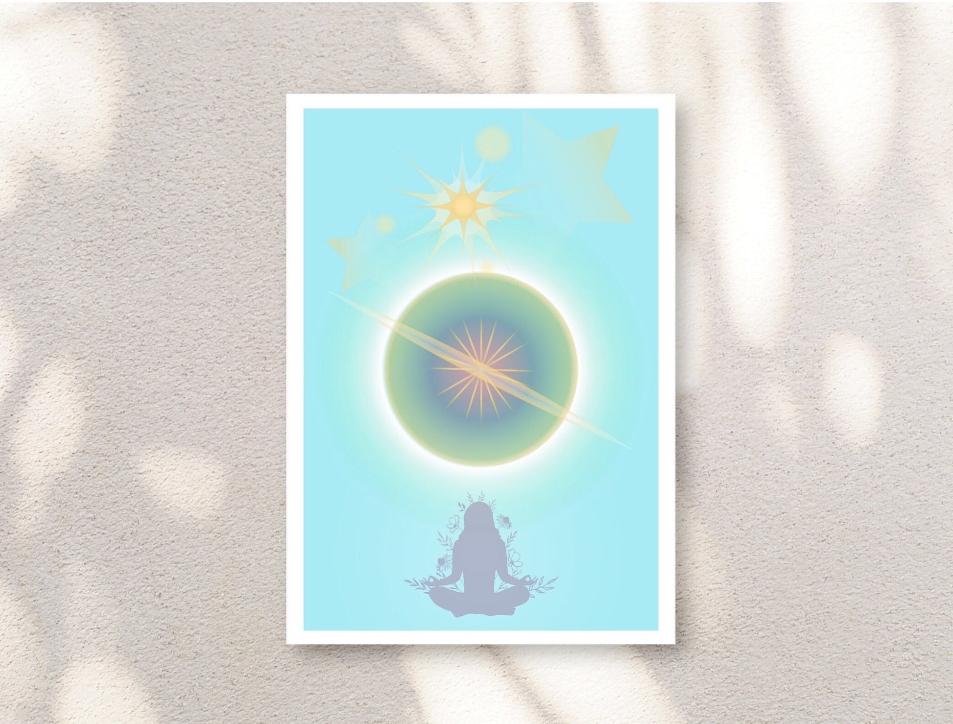 calm moon goddess wall art for bedroom
