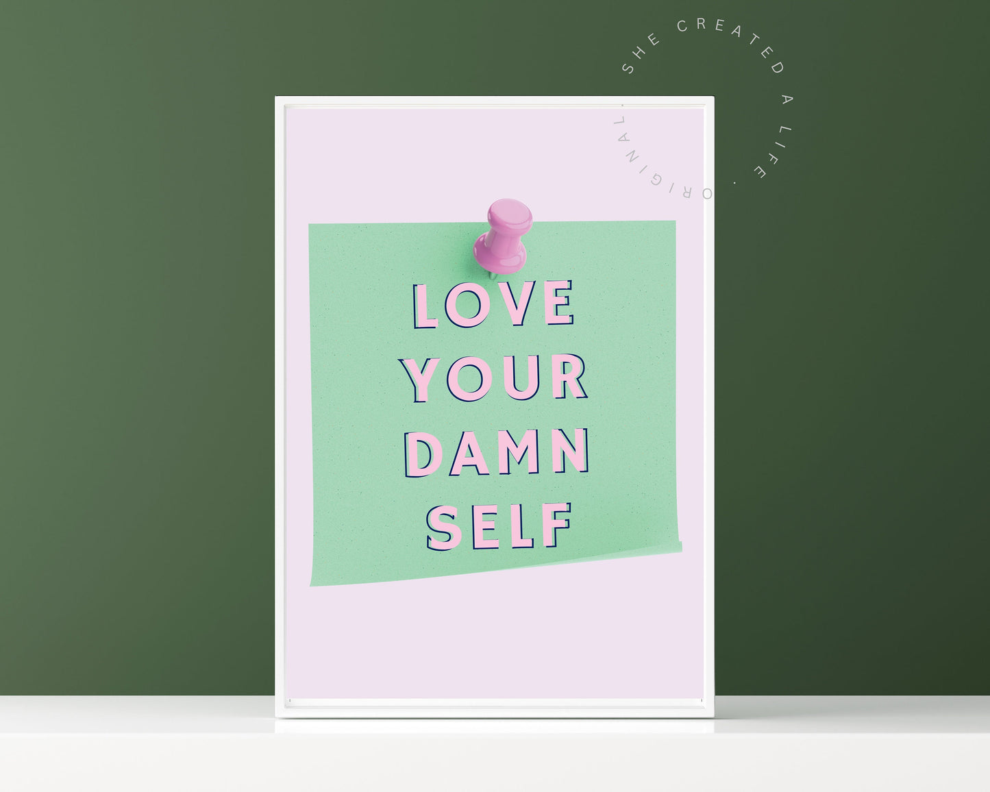 feminist positive message wall art