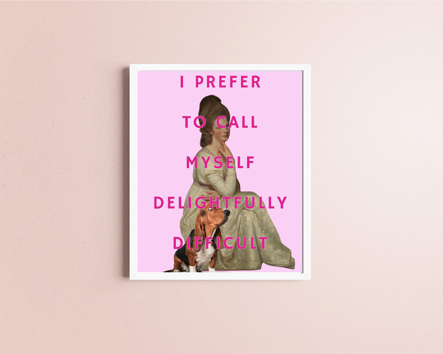 I Prefer to Call Myself Delightfully Difficult, Altered Art Print Poster, Teenage Girls Room, Wall Art, Eclectic Funky Sassy Quirky Decor