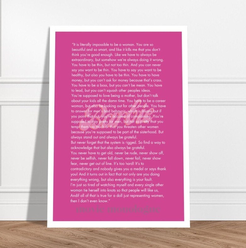 Barbie Art | Barbie Monologue | Glorias Speech Barbie  | Barbie Movie | Barbie Speech l Impossible to be a Woman | Girl Power | Feminist