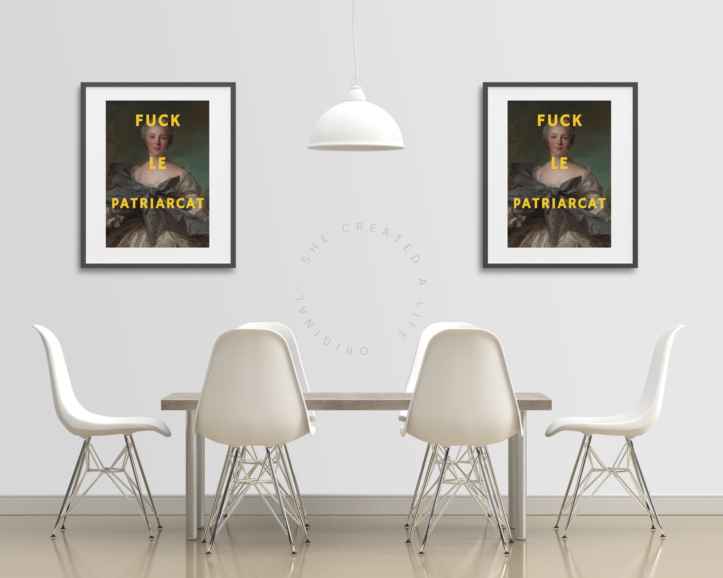 Fuck Le Patriarcat, Altered Art Portrait,  Print Poster, Feminist Art, Female Empowerment, Feminism Wall Art, Patriarchy, Quirky Home Decor