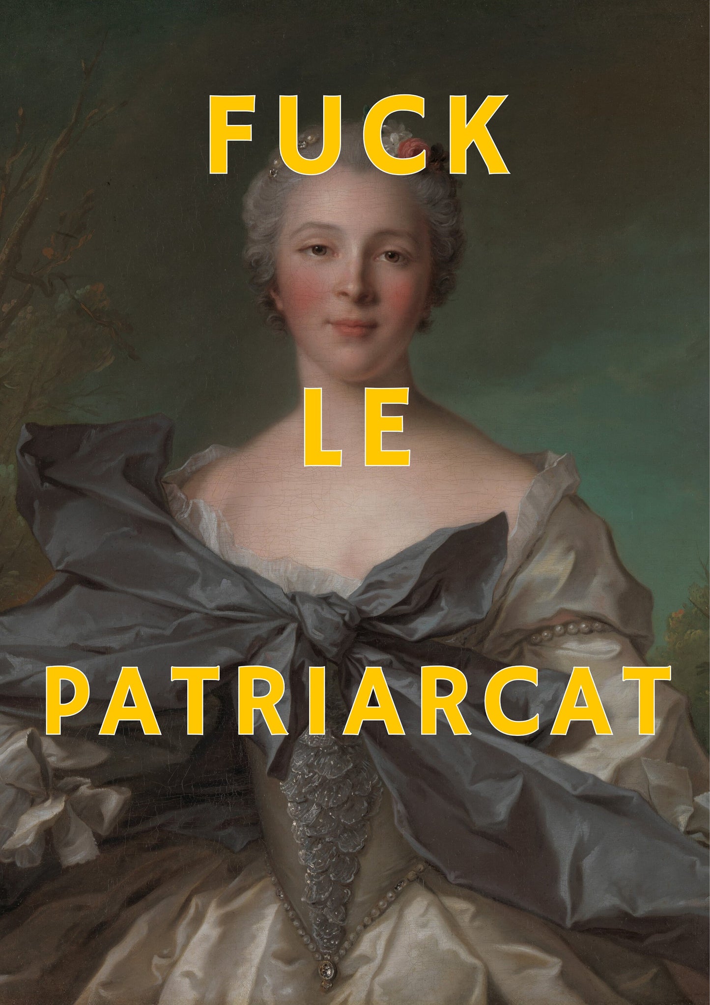 Fuck Le Patriarcat, Altered Art Portrait,  Print Poster, Feminist Art, Female Empowerment, Feminism Wall Art, Patriarchy, Quirky Home Decor