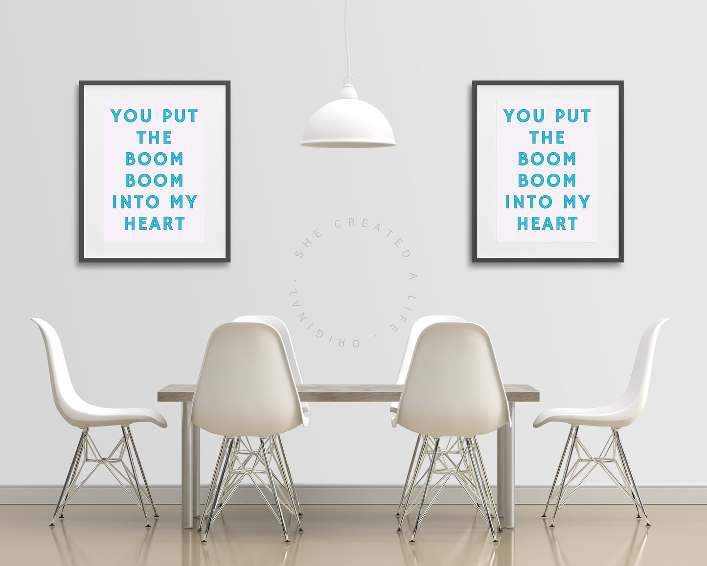 You Put The Boom Boom Into My Heart, Love Art Print Poster, Wham Lyrics, Song Typography Wall Art, Eclectic Funky Sassy Quirky Home Decor