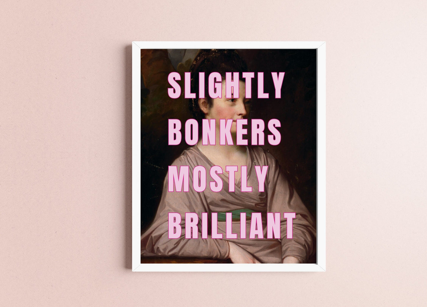 Slightly Bonkers, Humorous Print, Funny Poster, Dopamine Print, Altered Art Portrait, Eclectic Gift Idea, Funky Wall Art, Quirky Home Decor