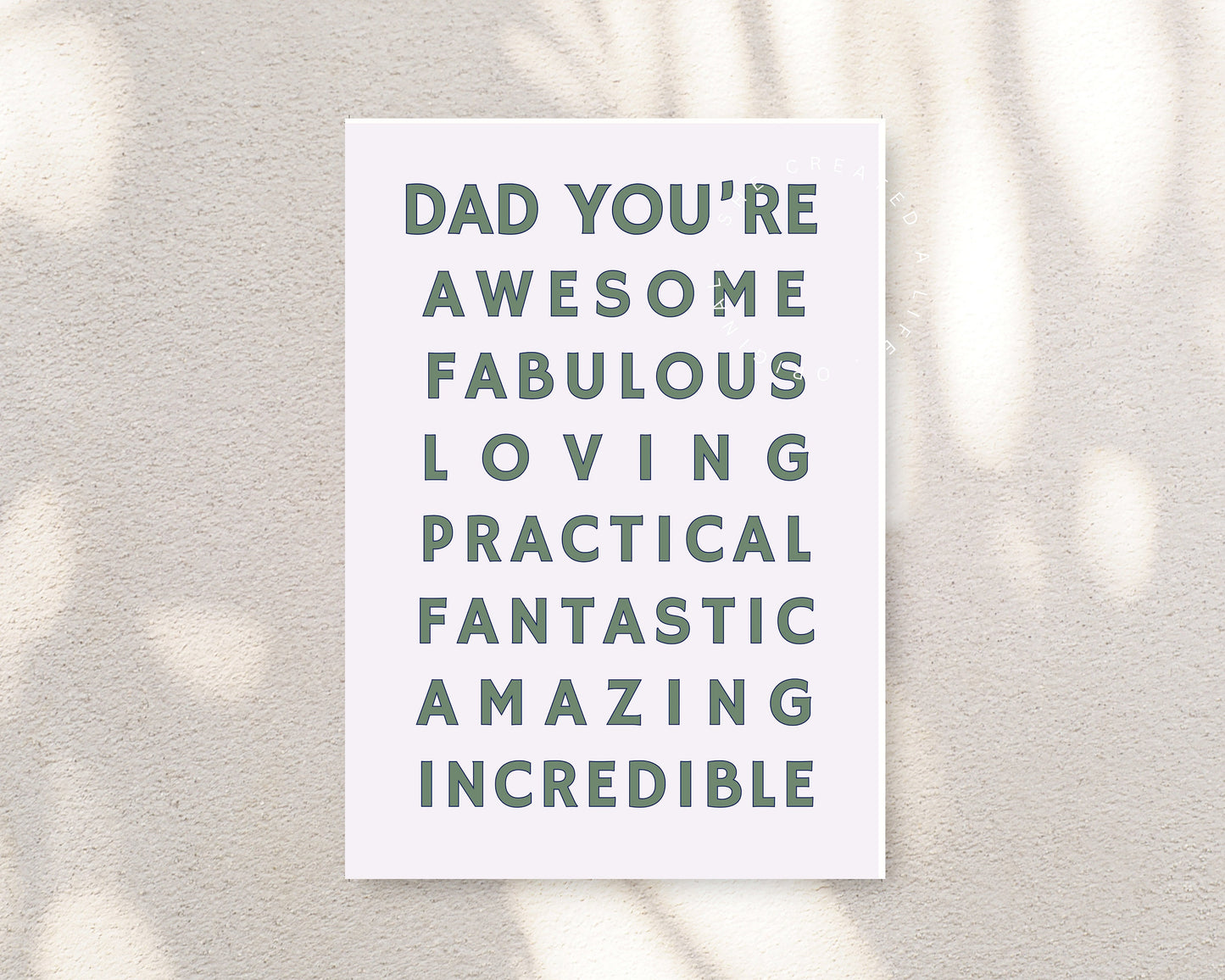 Dad You're Awesome, Digital Download Art Print Poster, Fathers Day, Dads Birthday, Cool Dad Gift Idea, Typography Wall Art, Family Portrait