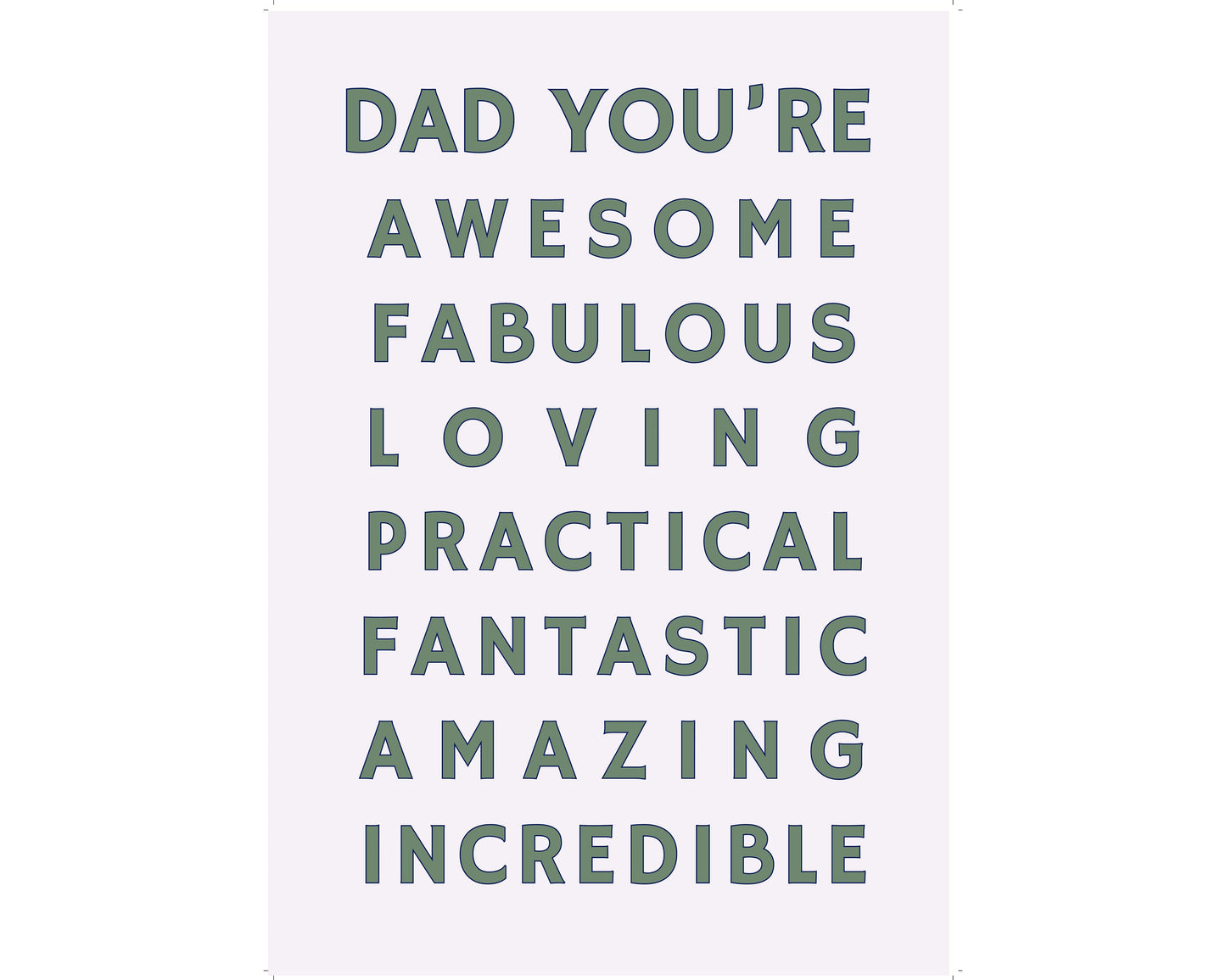 Dad You're Awesome, Digital Download Art Print Poster, Fathers Day, Dads Birthday, Cool Dad Gift Idea, Typography Wall Art, Family Portrait