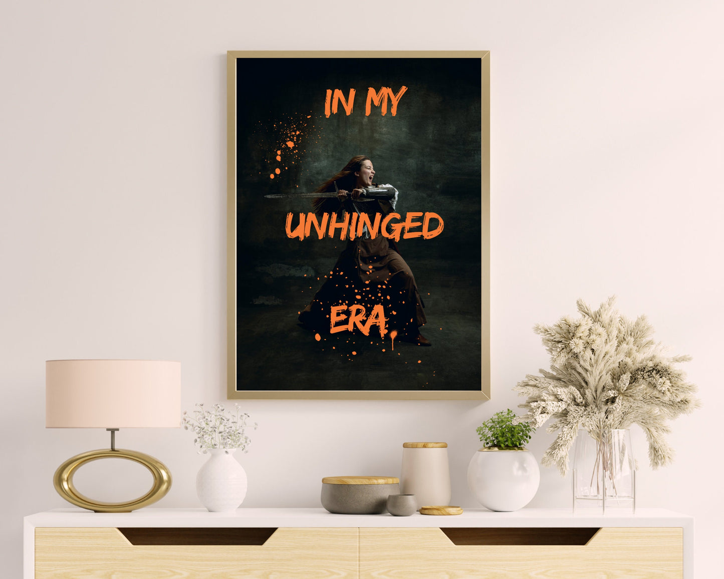 In My Unhinged Era, Girl Power Print, Feminist Poster, Altered Art, Funny Portrait Print, Bad Bitch Gift, Funky Wall Art, Quirky Home Decor