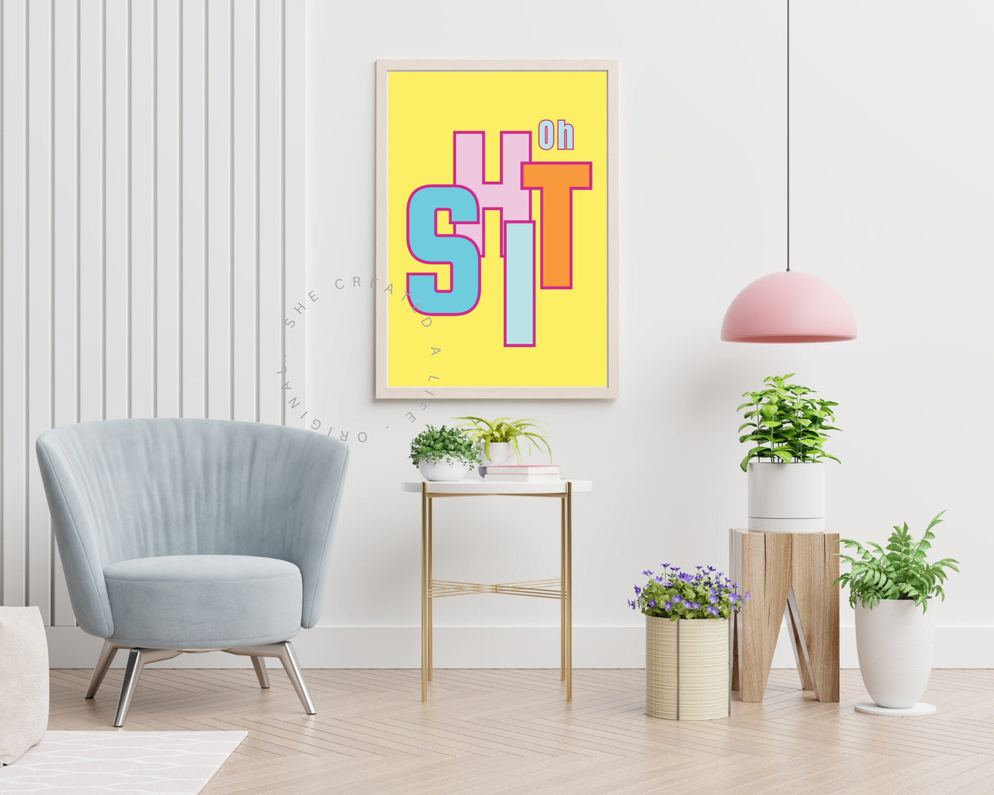 Oh SHIT, Curse Word, Humorous Art Poster, Funny Poster, Swear Word, Sweary Gift Print, Eclectic Room Idea, Funky Wall Art, Quirky Home Decor