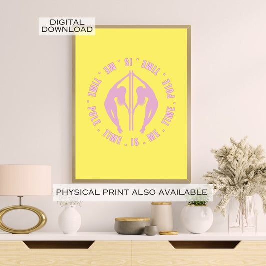 Pole Dancer Gift, Pole Time Is Me Time, Pole Dancing Wall Art, Pole Dance Poster, Pole Pleaser Heels, Pole Dancing Birthday Present, Digital