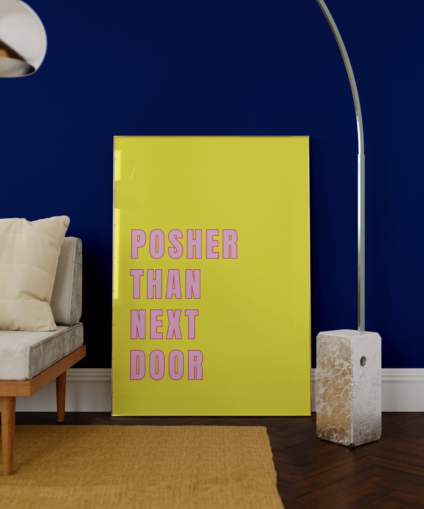Posher Than Next Door, Humorous Print, Funny Poster, New Home, House Warming Gift, Eclectic Print, Fun Wall Art, Quirky Colourful Home Decor