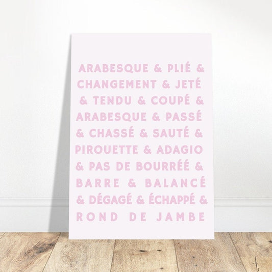 Ballet Positions, Ballet Gift, Ballerina Birthday, Ballet Dancer Wall Art, Girls Room, Ballet Dancing Art Print, Pink Ballet Shoes, Ballet